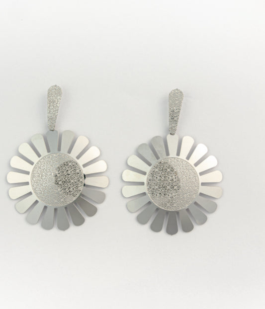 Aretes Sol Plateado